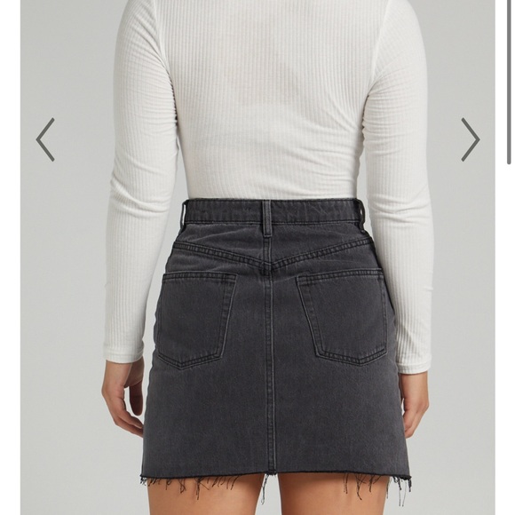 Showpo jean skirt Ryllie Recycled Cotton Denim Mini Skirt in Black Wash - Picture 4 of 4